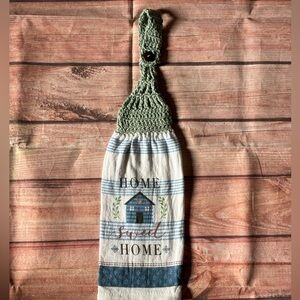 Home sweet home theme crochet top decorative kitchen towel handmade